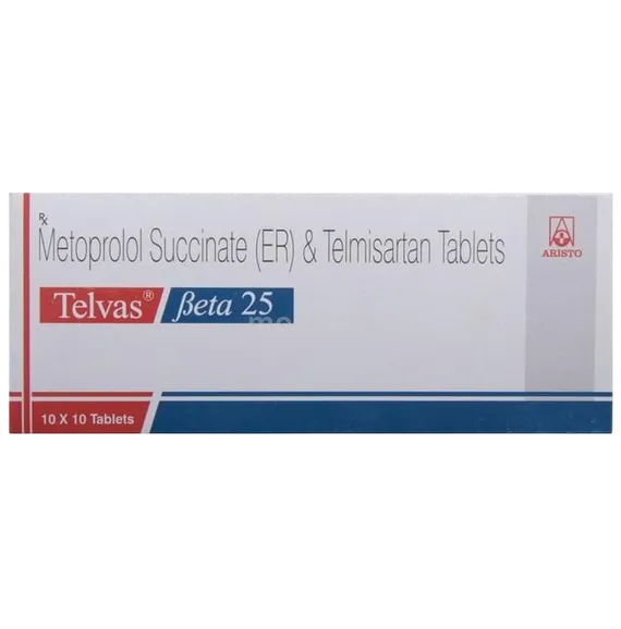 telvas beta 25mg tablet 10's